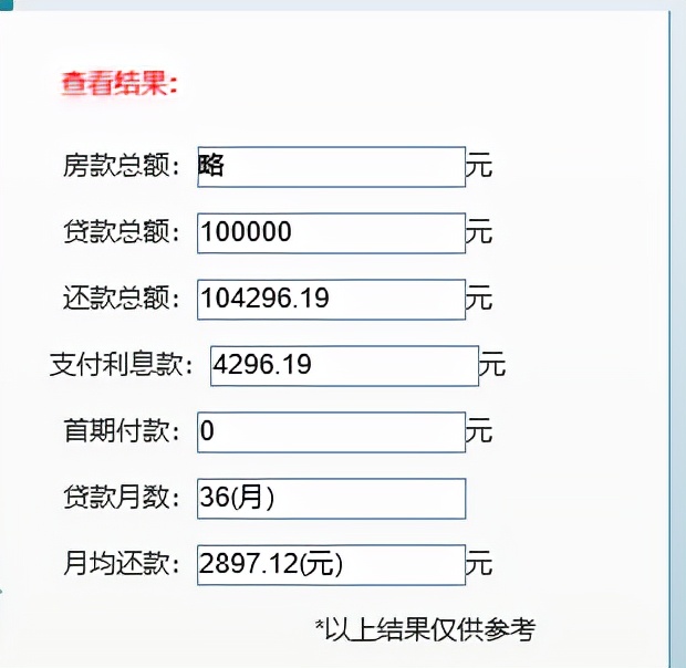 房子贷款10万3年利息多少，房贷10万，3年期，总利息多少？