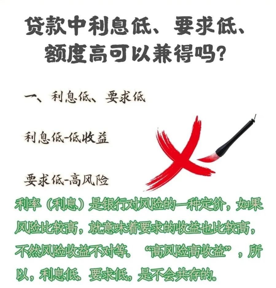 用利息低的贷款还利息高的划算吗？贷款利息低、要求低、额度高可以兼得吗？