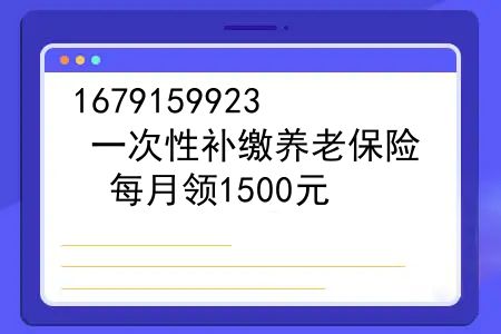 一次性补缴养老保险，农民一次性补缴6万元养老保险，每月领1500元，你愿意吗？