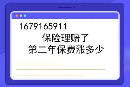 车险理赔第二年保费涨多少，保险理赔了，第二年保费涨多少