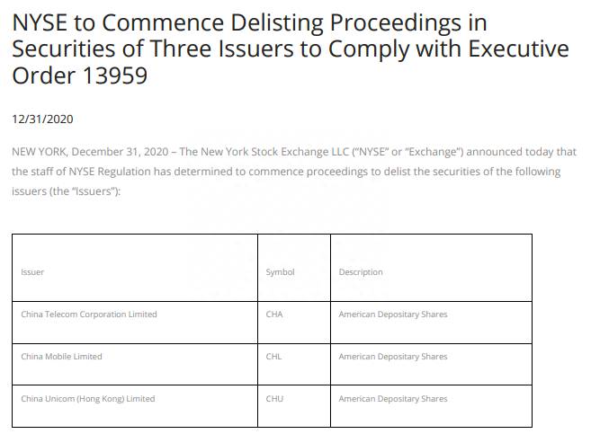 电信三大运营商怎样完成美股退市？三大运营商遭美强制退市，揭开中企在美上市背后的金融黑洞