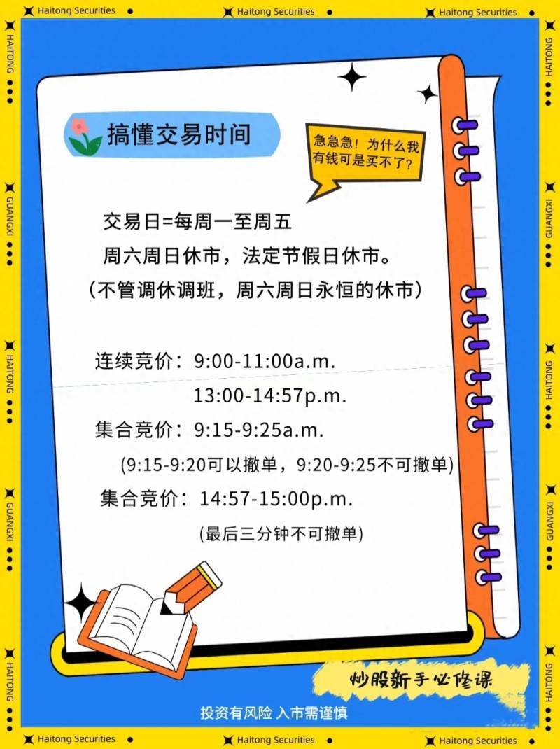 股票每个月多少天交易日股票交易日一般是什么时候？股票玩法—中国股市交易时间