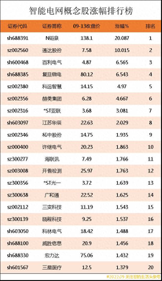 智能电网龙头股