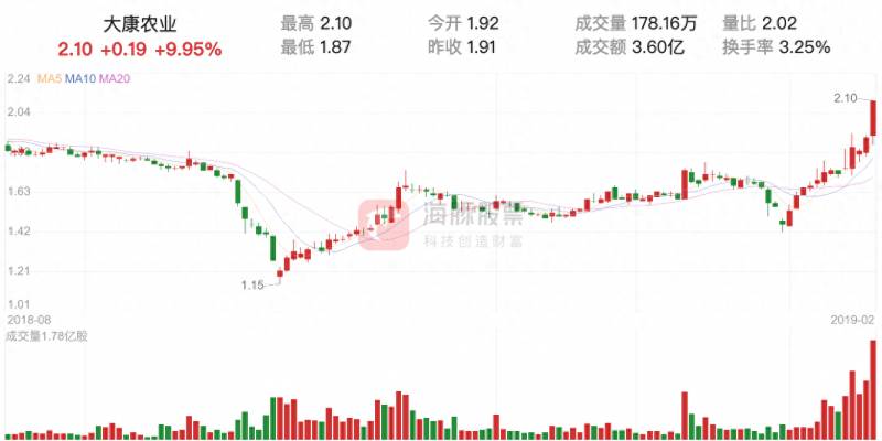 为什么大康农业股票涨停？