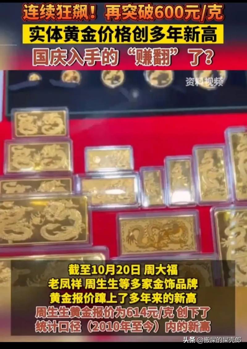 黄金最近为什么一直狂涨为什么黄金价一直在？