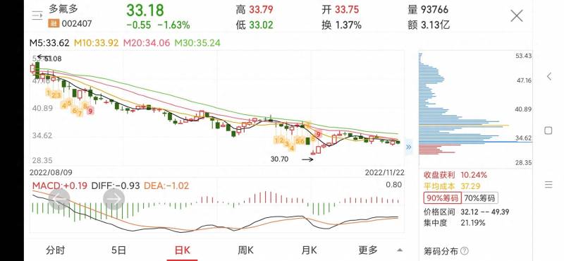 多氟多股票能涨到多少钱？