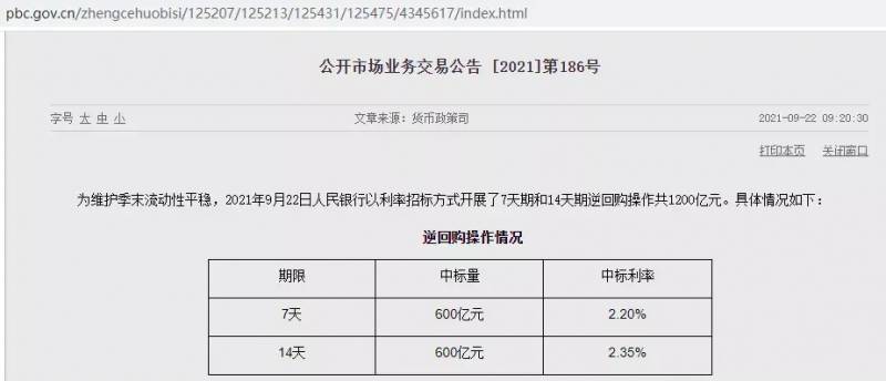 央行投入货币多股票是怎么样的央行1200亿逆回购？