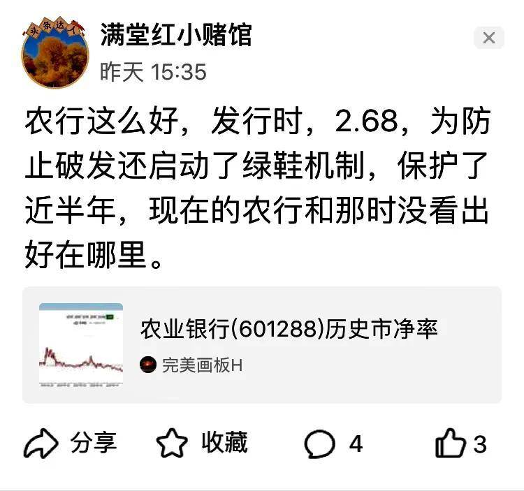 农业银行股票的发行价是多少农业银行股票历史最低跌倒？