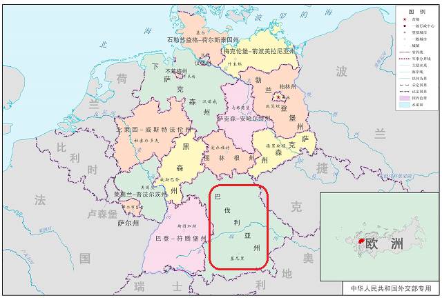 巴伐利亚州在德国哪个位置？
